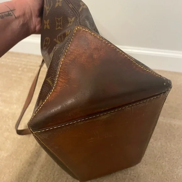 Vintage Louis Vuitton Brown & Tan Monogram Bag & Dust Bag ONLY *Special Price* - Picture 3 of 10